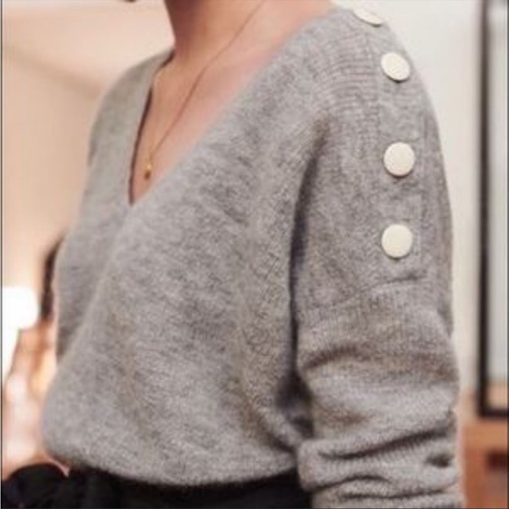 Sezane Nelson Mohair Alpaca Jumper
Button Sweater